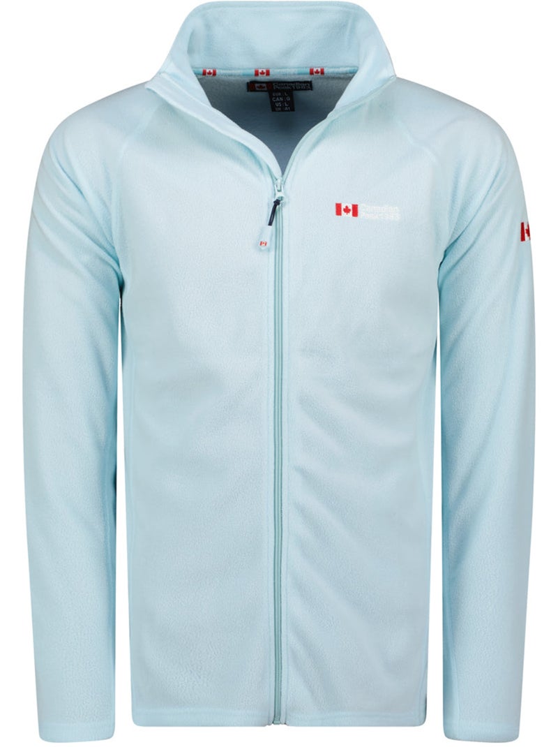 Veste polaire zippée col montant tugeak – canadian peak Bleu ciel - Kiabi