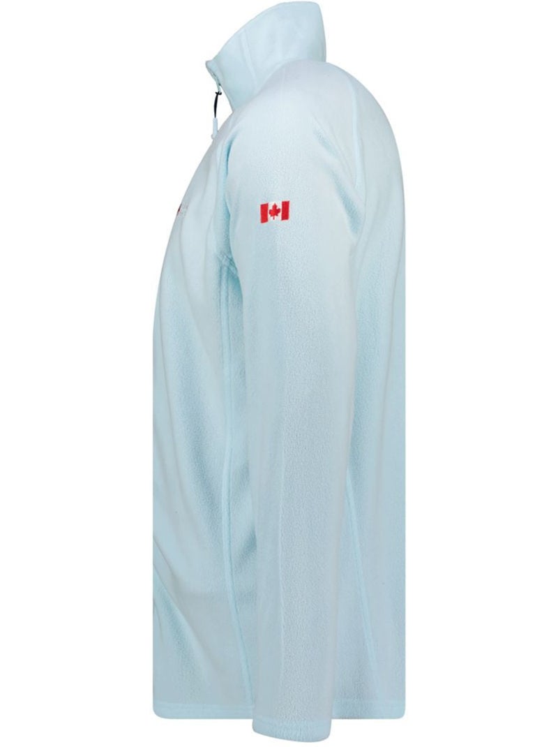 Veste polaire zippée col montant tugeak – canadian peak Bleu ciel - Kiabi