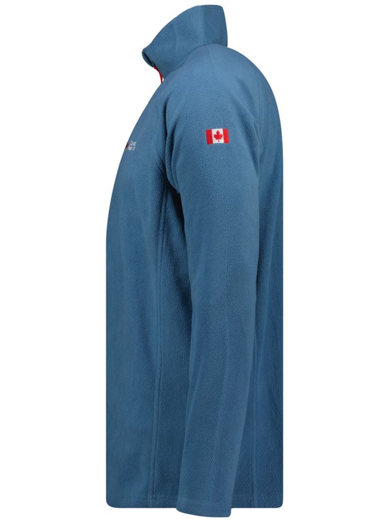 Veste polaire zippée col montant tugeak – canadian peak Bleu pétrole - Kiabi