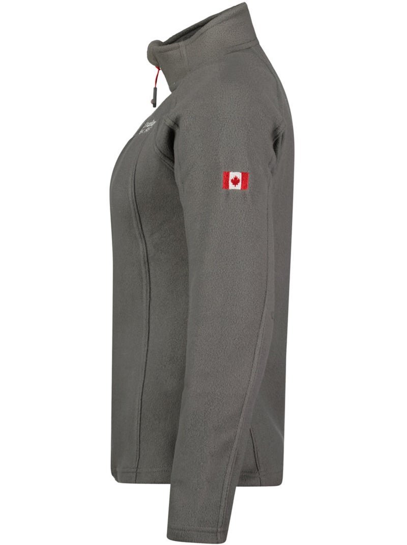 Veste polaire zippée col montant tugeak – canadian peak Gris foncé - Kiabi
