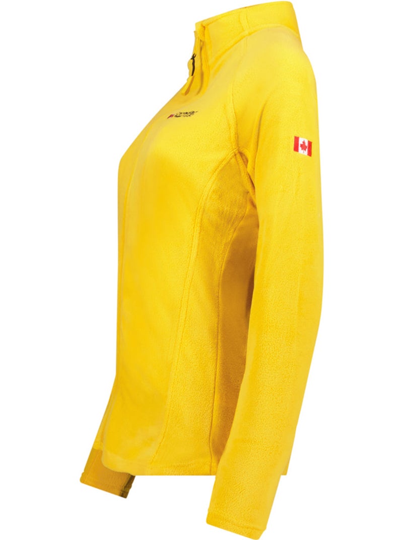 Veste polaire zippée col montant tugeak – canadian peak Moutarde - Kiabi