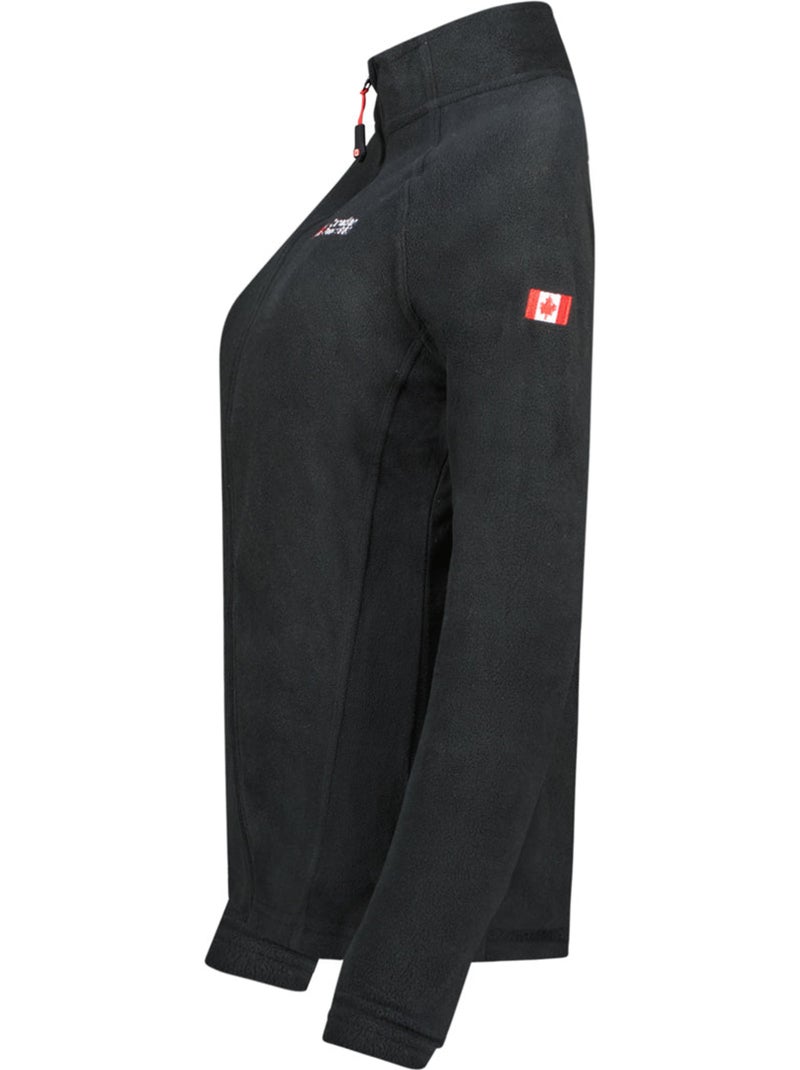 Veste polaire zippée col montant tugeak – canadian peak Noir - Kiabi
