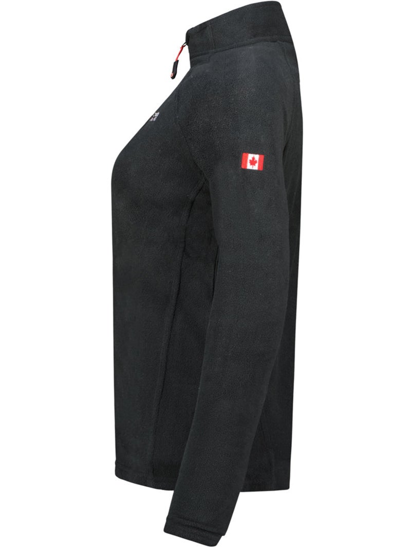 Veste polaire zippée col montant tugeak – canadian peak Noir - Kiabi
