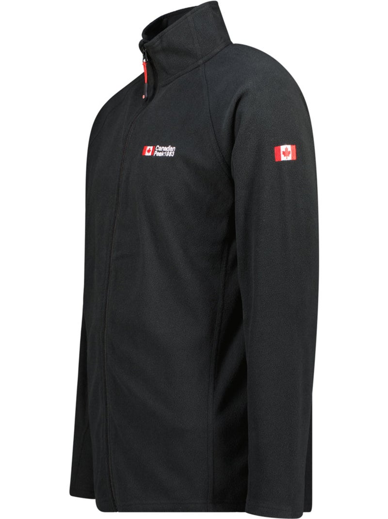 Veste polaire zippée col montant tugeak – canadian peak Noir - Kiabi