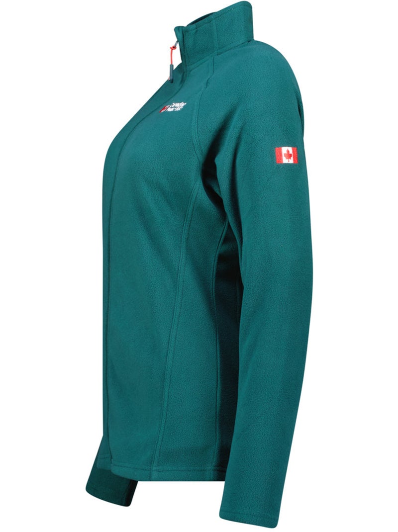 Veste polaire zippée col montant tugeak – canadian peak Vert foncé - Kiabi