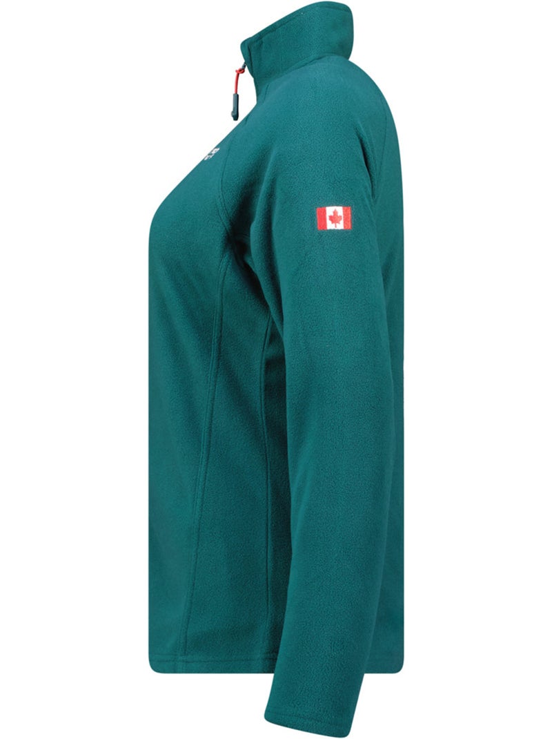 Veste polaire zippée col montant tugeak – canadian peak Vert foncé - Kiabi