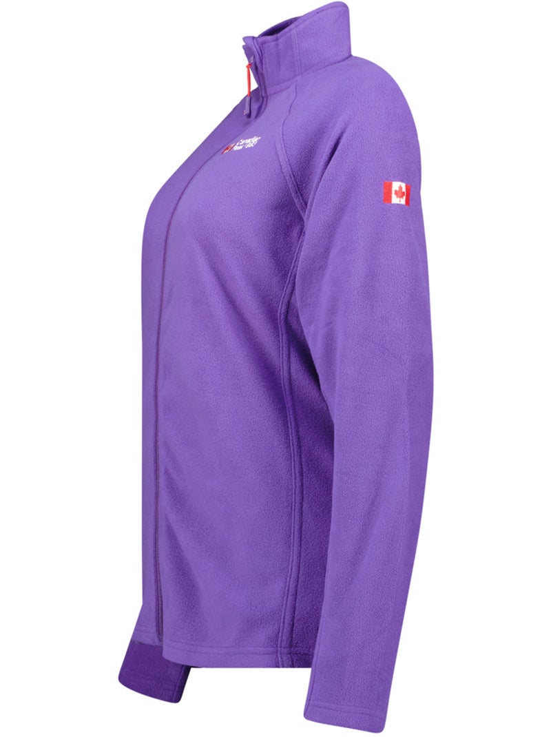 Veste polaire zippée col montant tugeak – canadian peak Violet - Kiabi