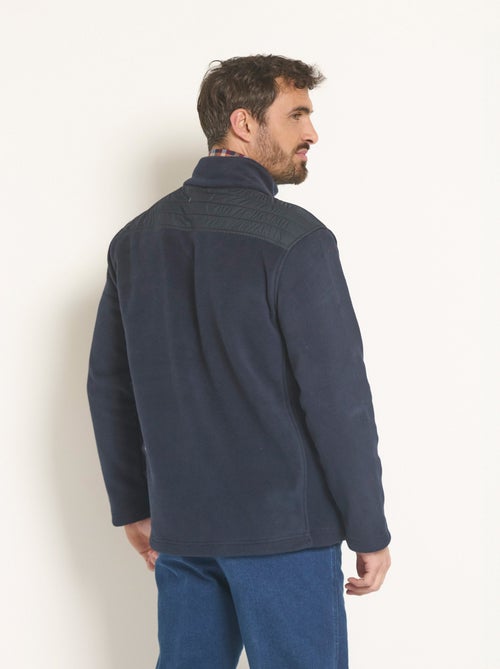 Veste polaire zippée empiècement épaules - Afibel - Kiabi