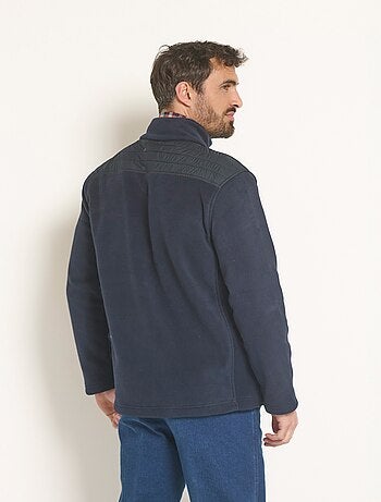 Veste polaire zippée empiècement épaules