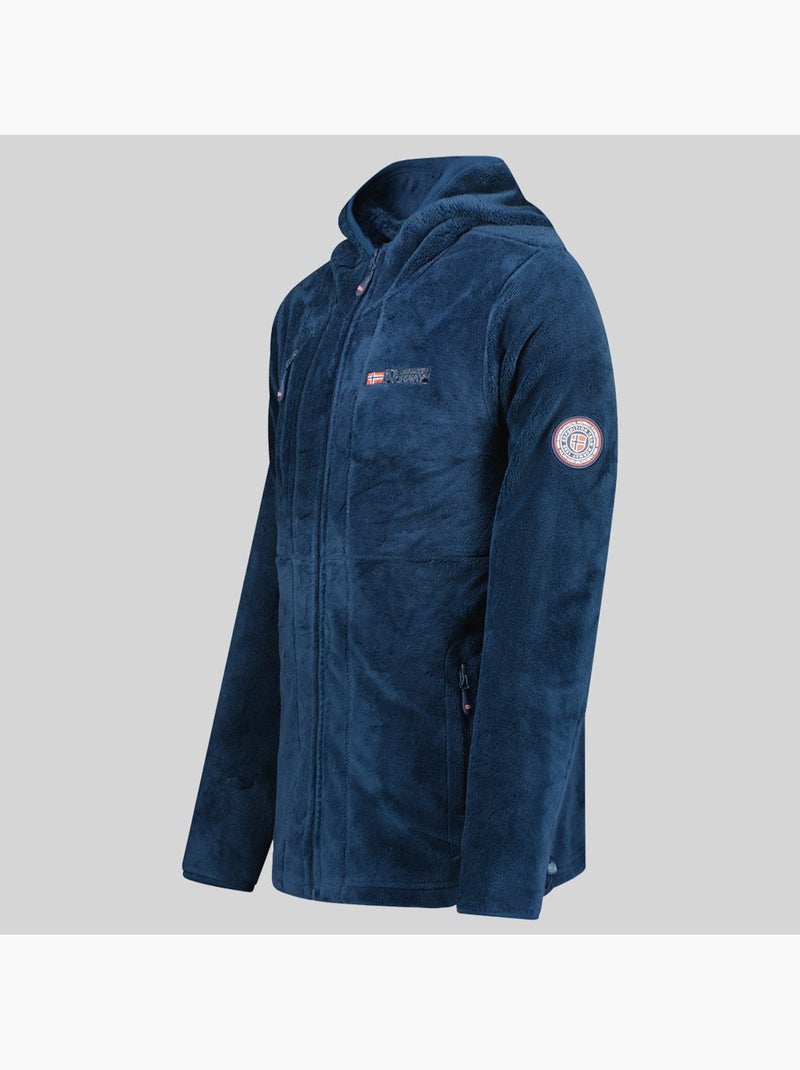 Veste polaire zippée upload hood – geographical norway Bleu marine - Kiabi