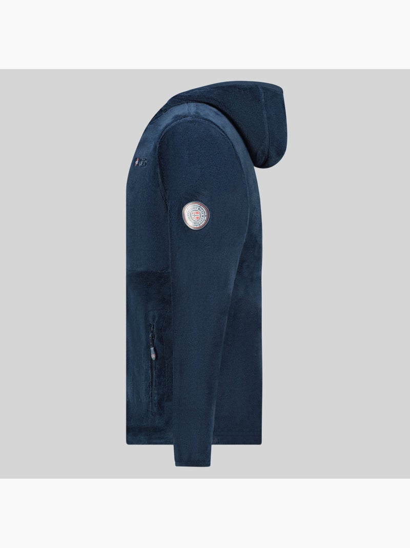 Veste polaire zippée upload hood – geographical norway Bleu marine - Kiabi