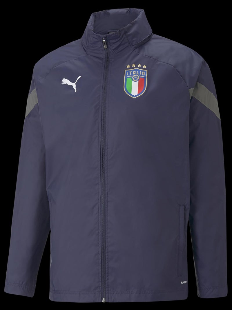 Veste 'Puma' 'FIGC All Weather Jkt' Bleu - Kiabi