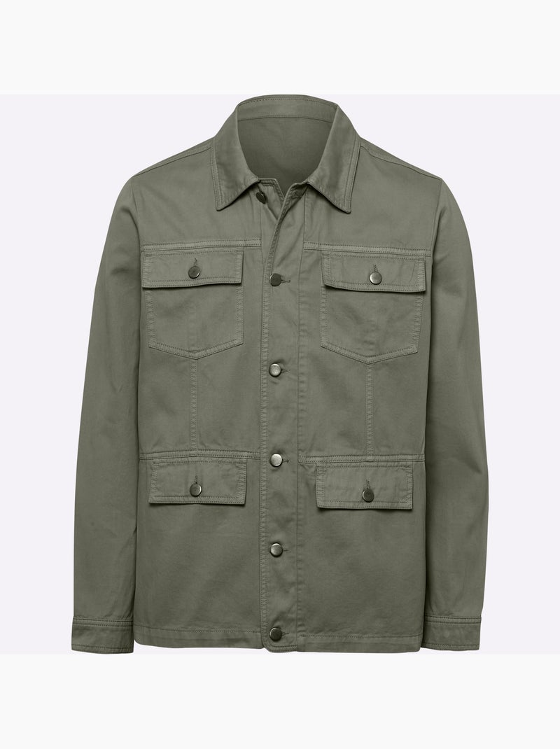 Veste Qualité Twill - Taille Standard - Moda Vilona Kaki - Kiabi