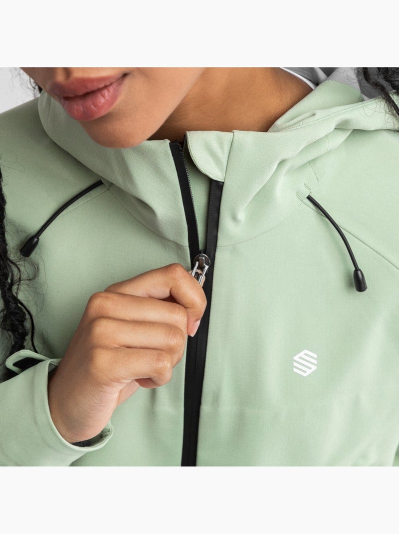 Veste randonnée hardshell femme randonnée femme lac léman Vert - Kiabi