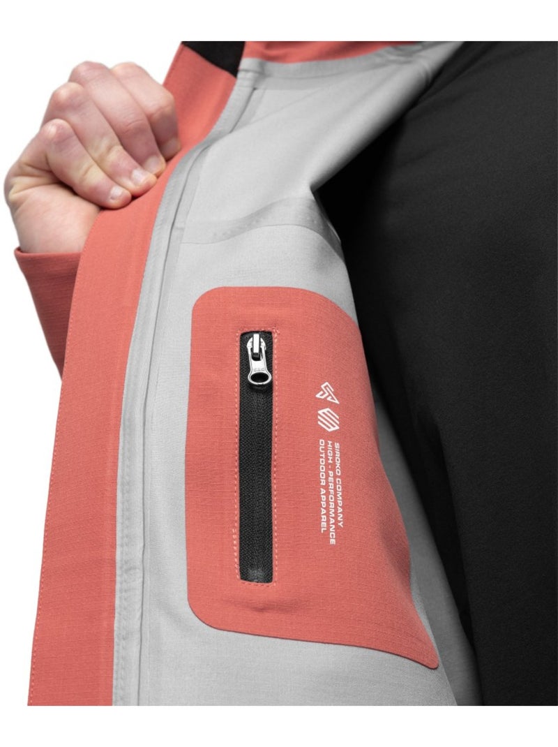 Veste randonnée hardshell homme randonnée homme simien Rouge - Kiabi