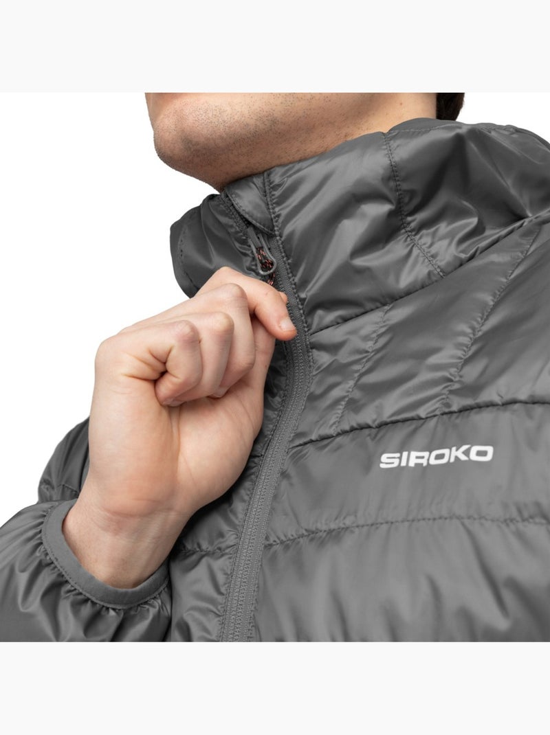 Veste randonnée isolante ultralégère homme randonnée homme terrain Blanc Gris - Kiabi