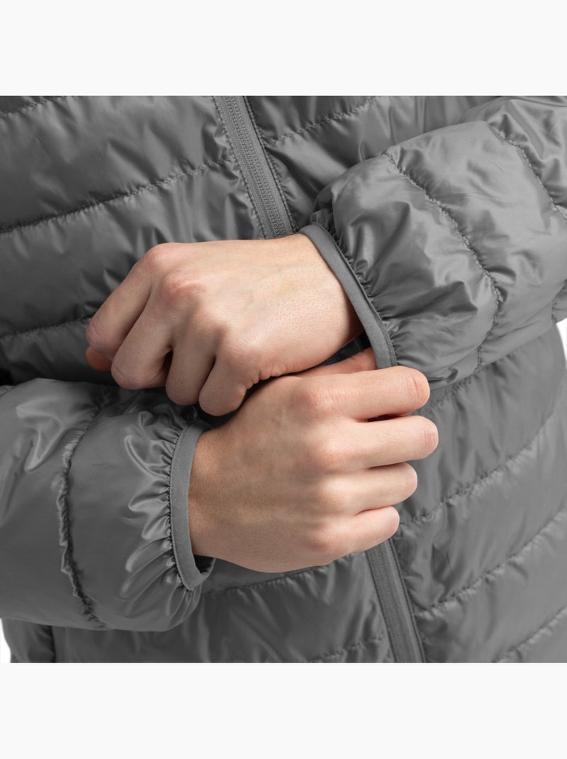 Veste randonnée isolante ultralégère homme randonnée homme terrain Blanc Gris - Kiabi