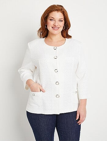 Veste ras de cou manches 3/4 - Afibel