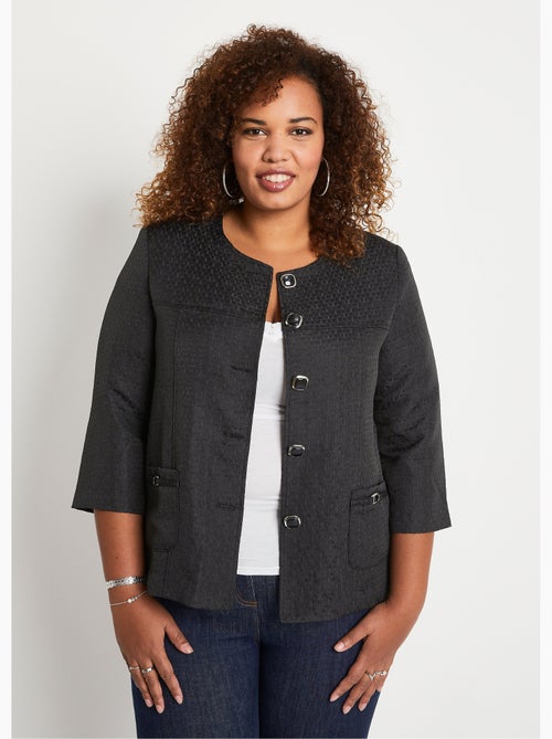 Veste ras de cou manches 3/4 - Afibel - Kiabi