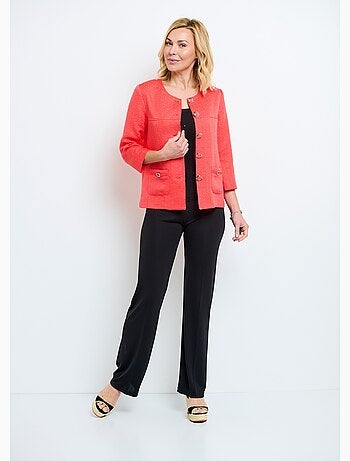 Veste ras de cou manches 3/4