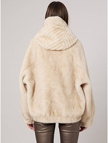 Veste regular femme effet fourrure 'deeluxe'