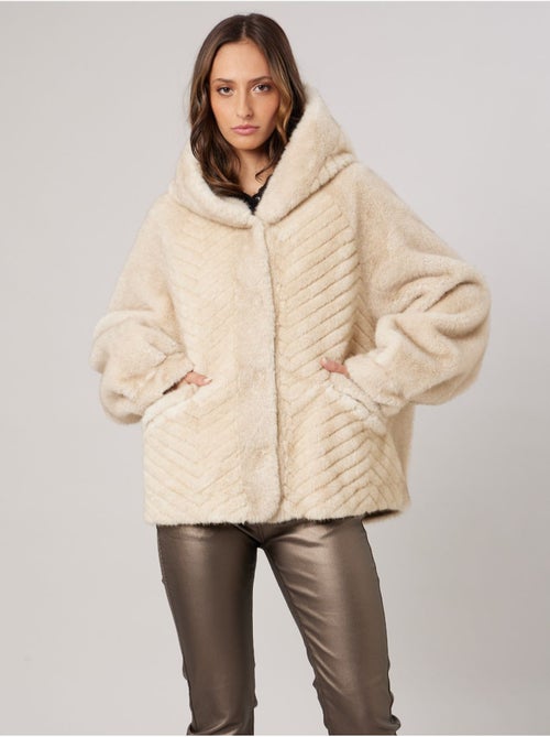 Veste regular femme effet fourrure 'deeluxe' - Kiabi