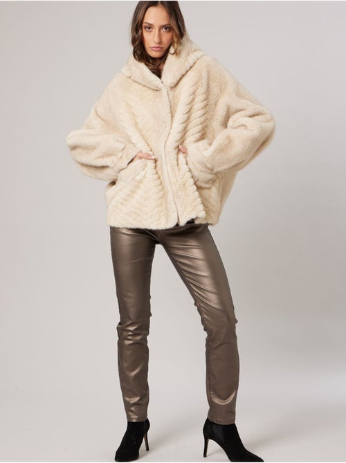 Veste regular femme effet fourrure 'deeluxe' - Kiabi