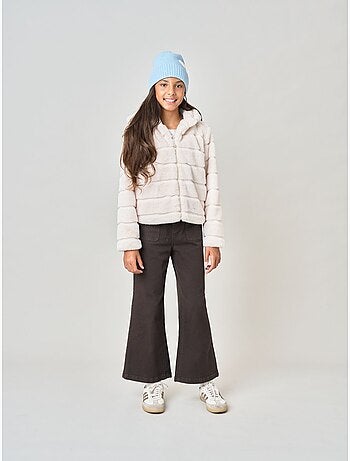 Veste regular fille effet fourrure 'deeluxe'