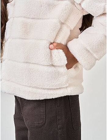 Veste regular fille effet fourrure 'deeluxe'