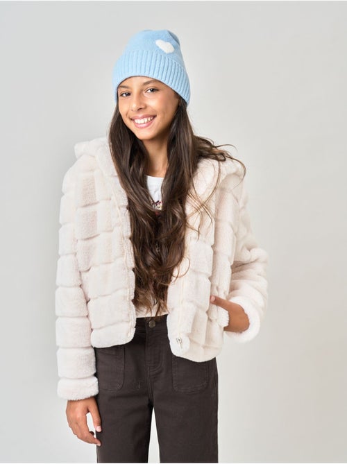 Veste regular fille effet fourrure 'deeluxe' - Kiabi Veste regular fille effet fourrure 'deeluxe' - Kiabi