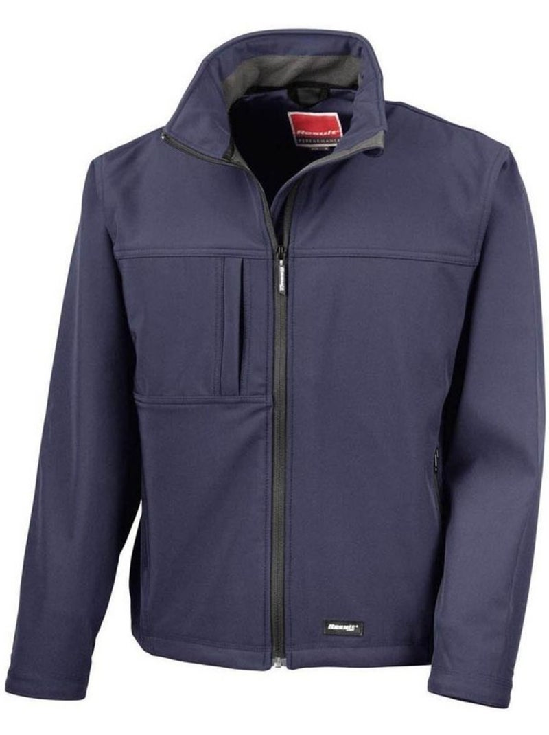 Veste respirante classic softshell pour hommes - result Bleu marine - Kiabi
