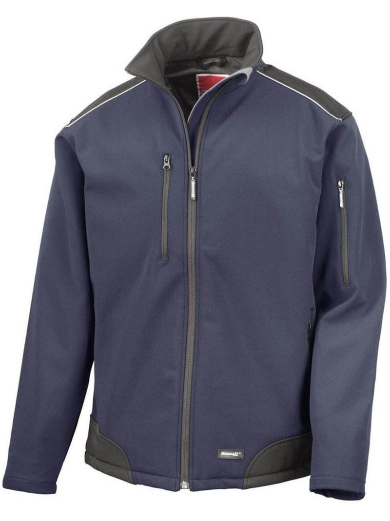 Veste respirante ripstop soft shell pour hommes - result Bleu marine - Kiabi