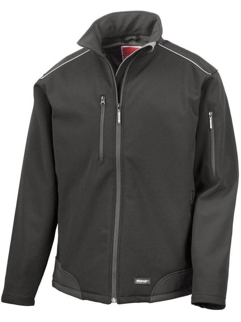 Veste respirante ripstop soft shell pour hommes - result Noir Noir - Kiabi