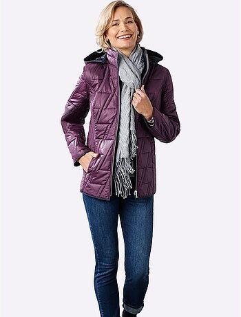 Veste réversible à col montant et poches cousues - taille standard - moda vilona