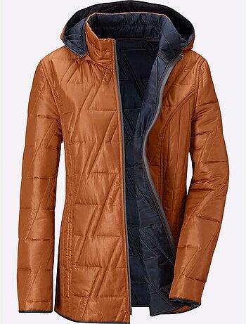Veste réversible à col montant et poches cousues - taille standard - moda vilona
