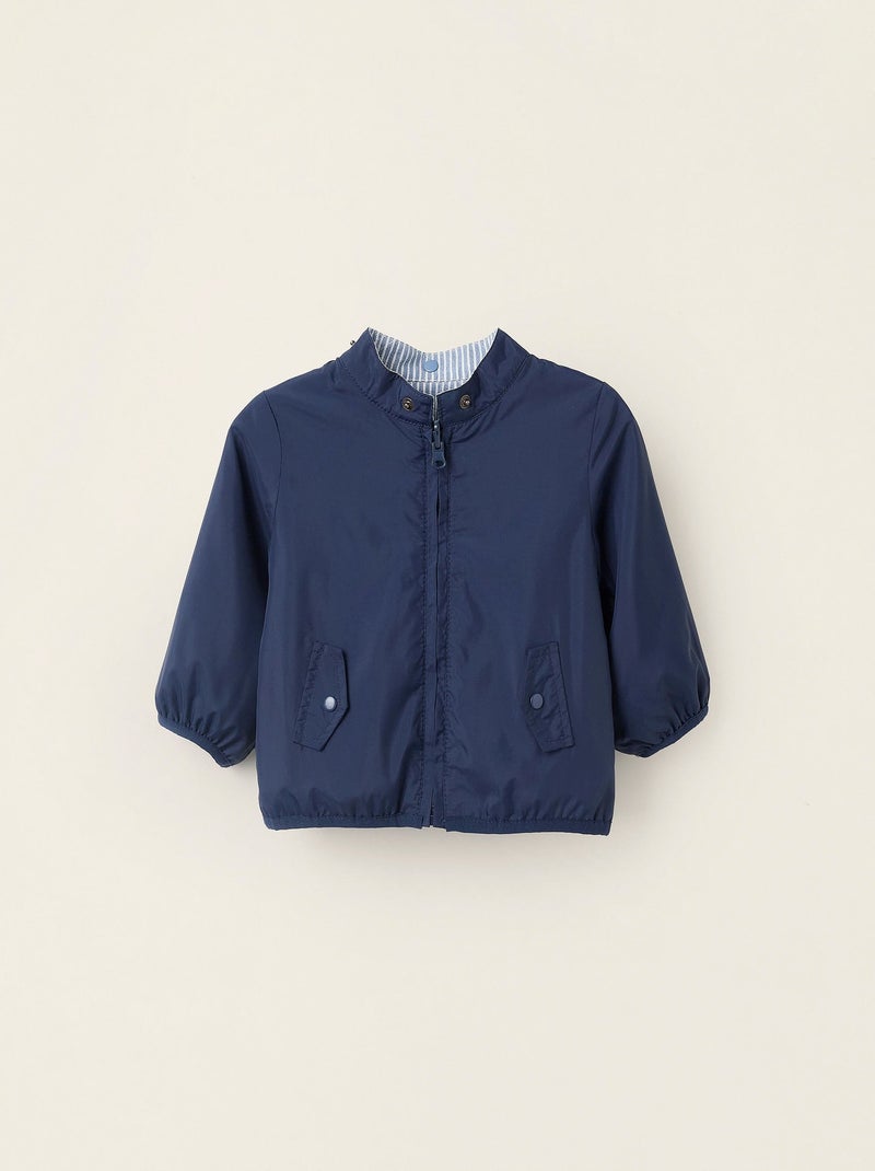 Veste Réversible avec Capuche Amovible Bleu foncé - Kiabi