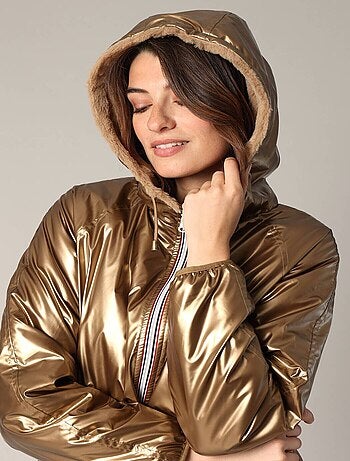 Veste réversible en métal et imitation fourrure
'Deeluxe'