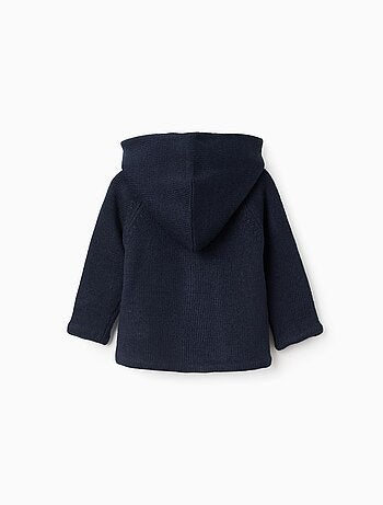 Veste réversible en tricot avec capuche