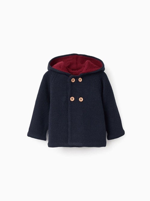 Veste réversible en tricot avec capuche - Kiabi