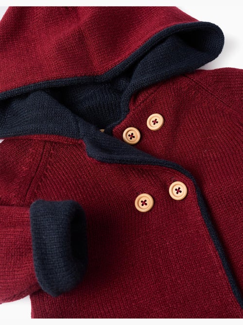 Veste réversible en tricot avec capuche - Kiabi