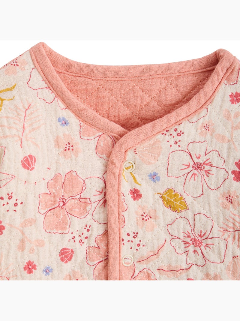 Veste réversible enfant en gaze de coton Santa Giulia Orange - Kiabi