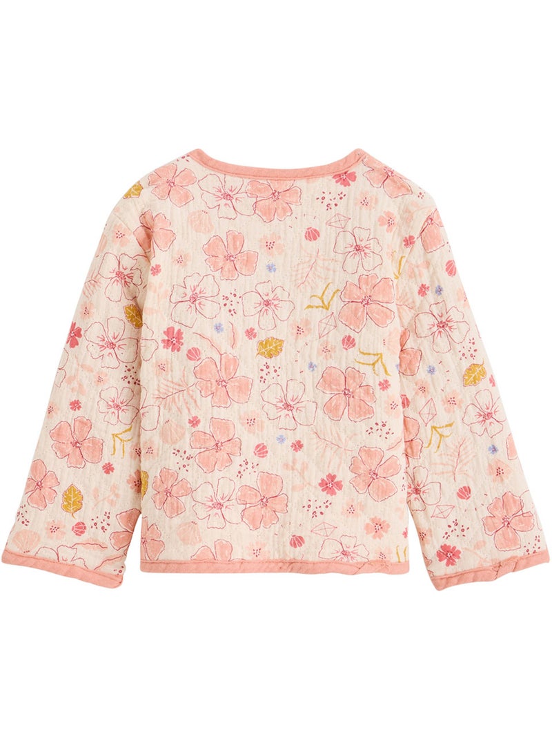 Veste réversible enfant en gaze de coton Santa Giulia Orange - Kiabi