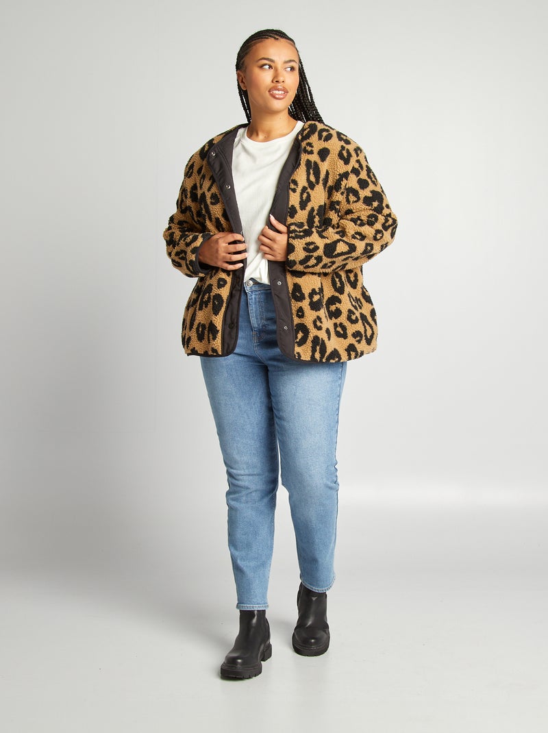 Veste réversible 'léopard' Léopard - Kiabi