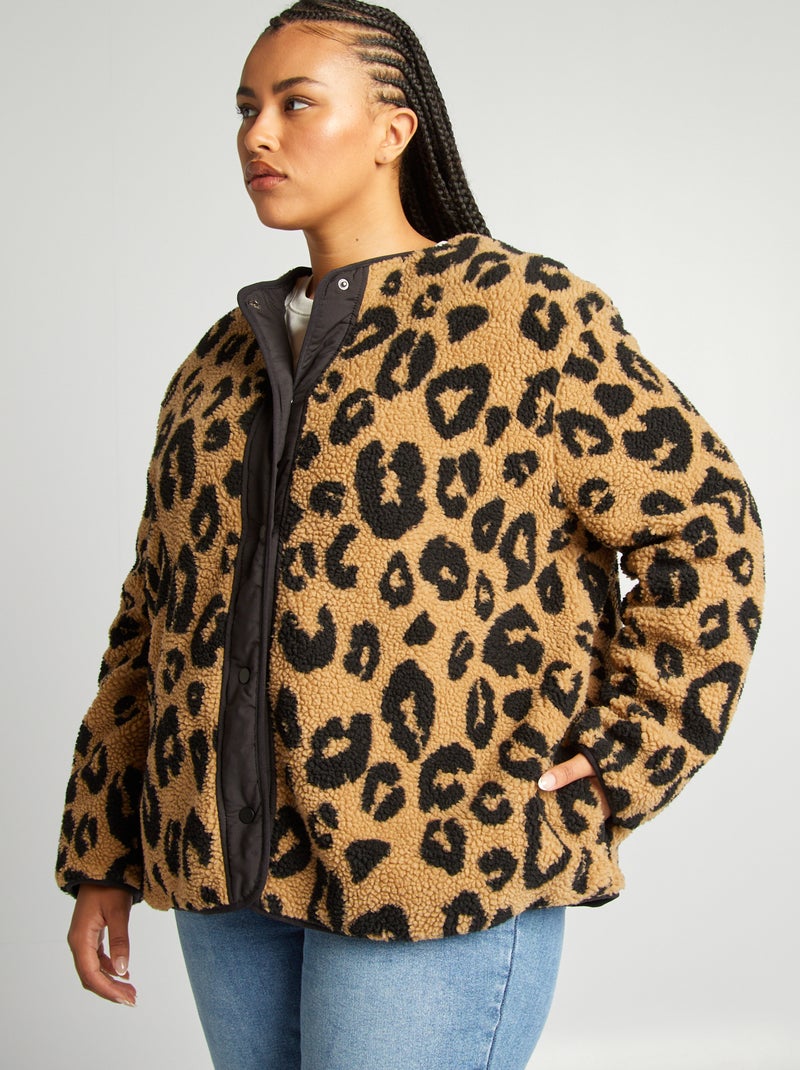 Veste réversible 'léopard' Léopard - Kiabi
