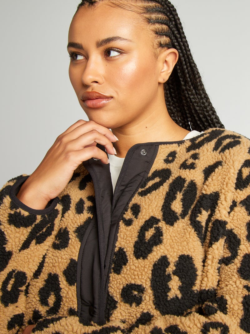Veste réversible 'léopard' Léopard - Kiabi