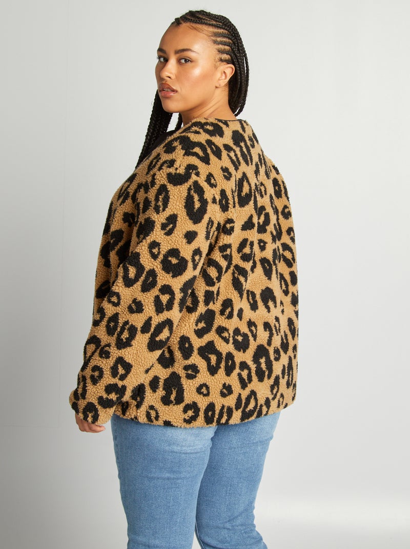 Veste réversible 'léopard' Léopard - Kiabi