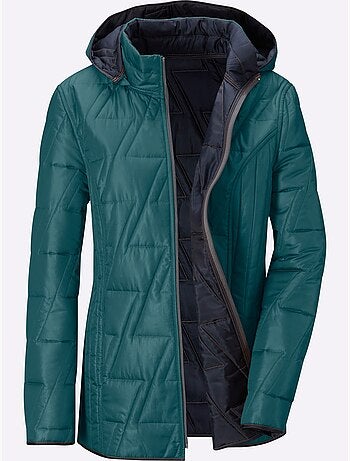 Veste réversible à col montant et poches cousues - taille standard - moda vilona