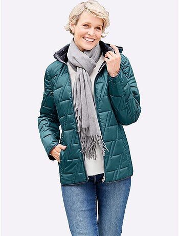 Veste réversible à col montant et poches cousues - taille standard - moda vilona