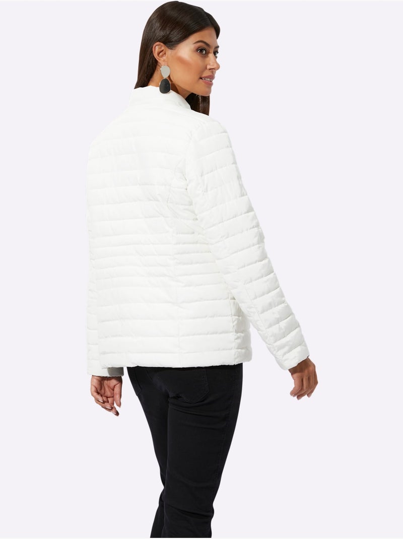 Veste Réversible Très Doux Et Chaud - Taille Standard - Helline Noir Ecru - Kiabi