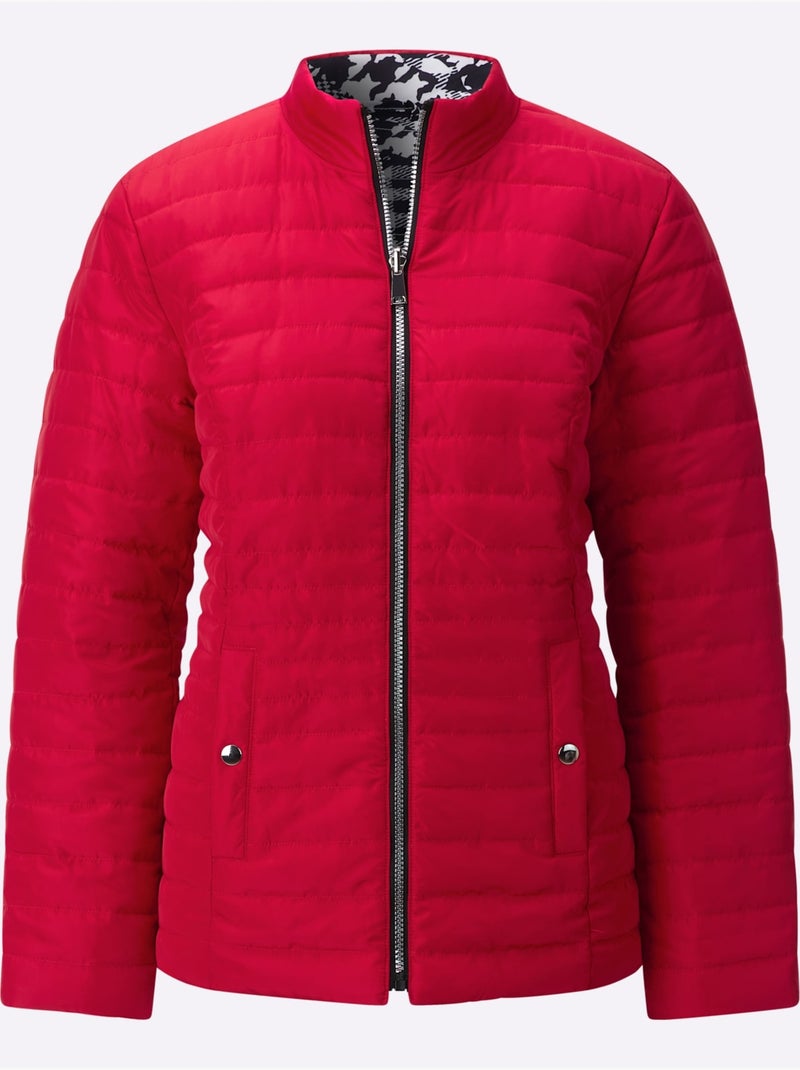 Veste Réversible Très Doux Et Chaud - Taille Standard - Helline Rouge - Kiabi